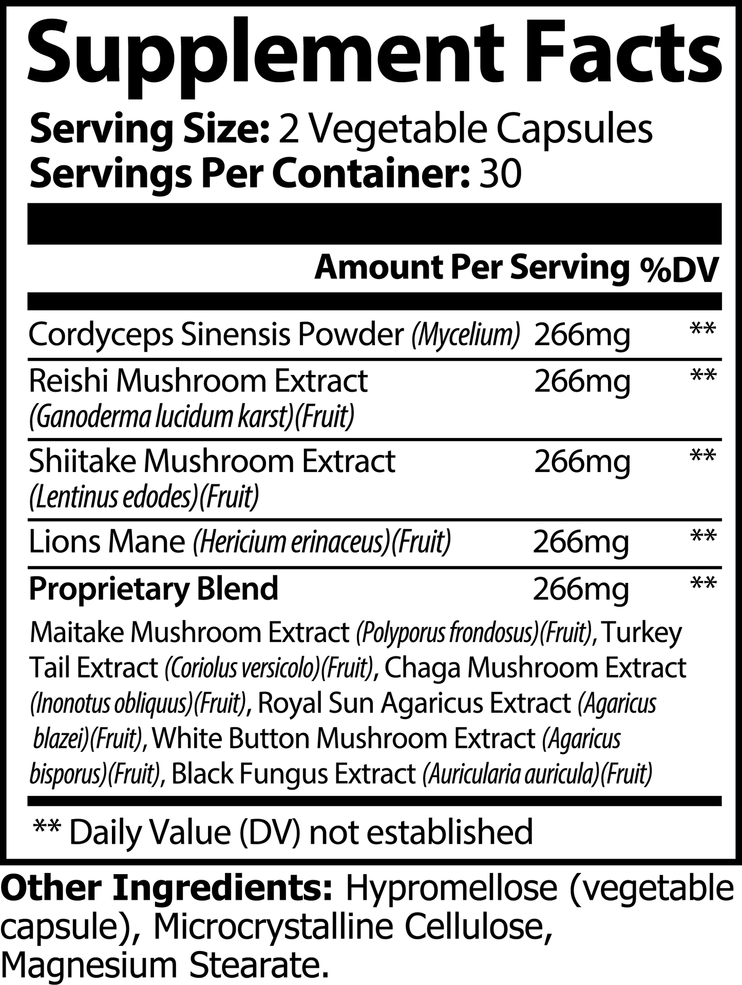 FUNGALICIOUS - Mushroom Complex 10 X