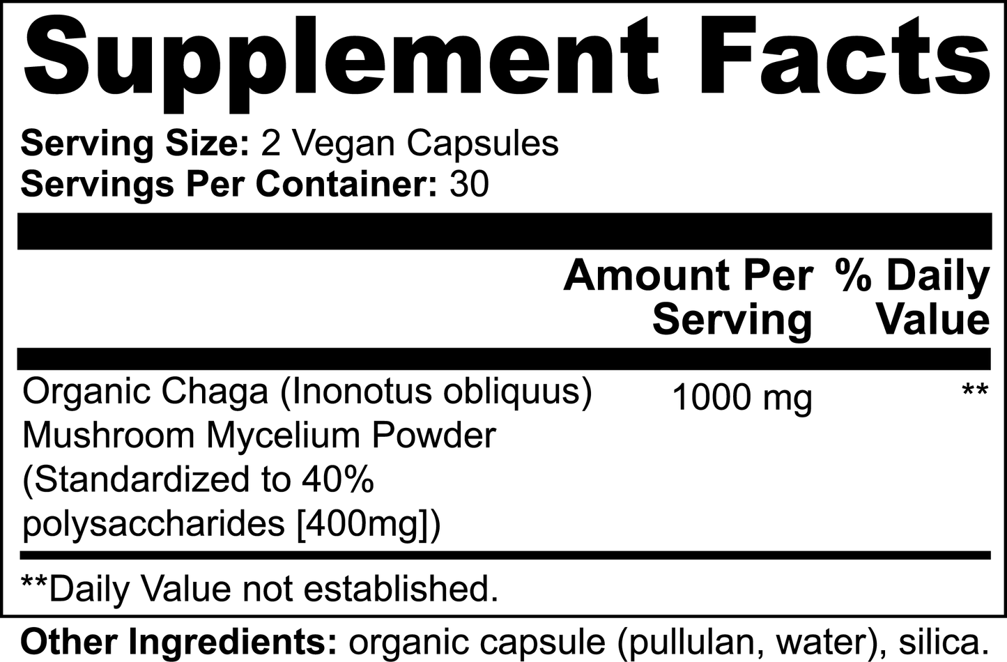 CHAGAESSENCE - Chaga Mushroom Capsules