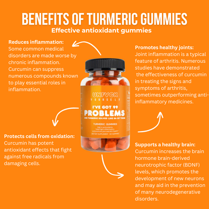 I GOT 99 PROBLEMS AND TURMERIC SOLVED LIKE 86 OF THEM - Turmeric Gummies