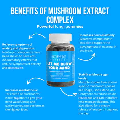 LET ME BLOW YOUR MIND - Mushroom Extract Complex Gummies